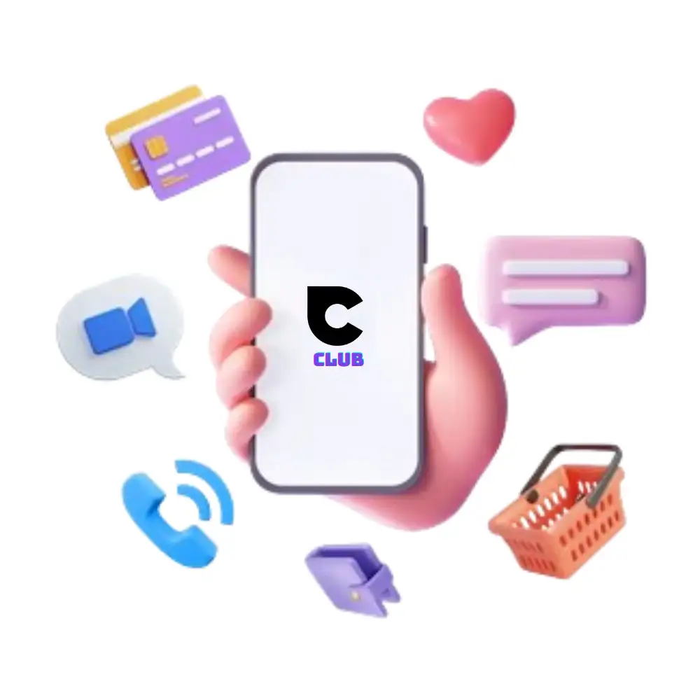 تصویر اپلیکیشن کلاب روی موبایل